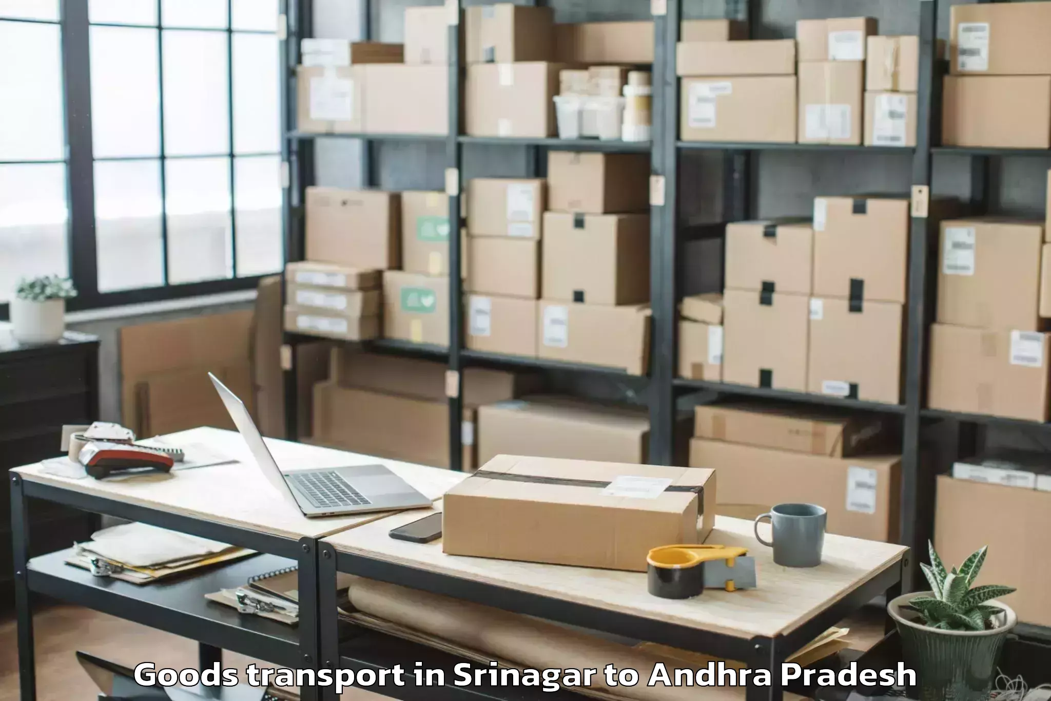 Srinagar to Proddatur Goods Transport Booking